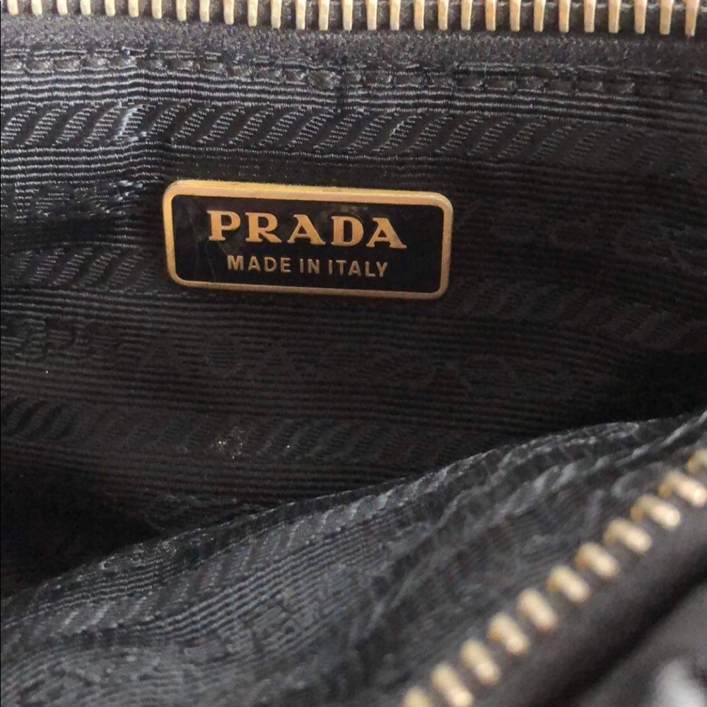 Prada quilted satin black clutch. - Picture 5 of 7